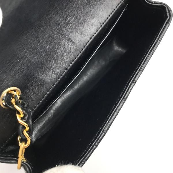 Chanel  Bicolor Big CC Logo Mini Chain Shoulder Bag Black