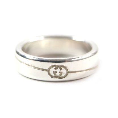  Gucci 774052 Diagonal Interlocking G Current Item Ring / Ring Ag925 Silver 17