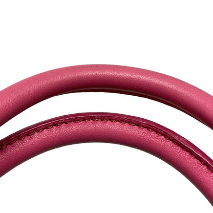 Dior/christian Dior Handbag Canage Stitch Pink Lame Leather