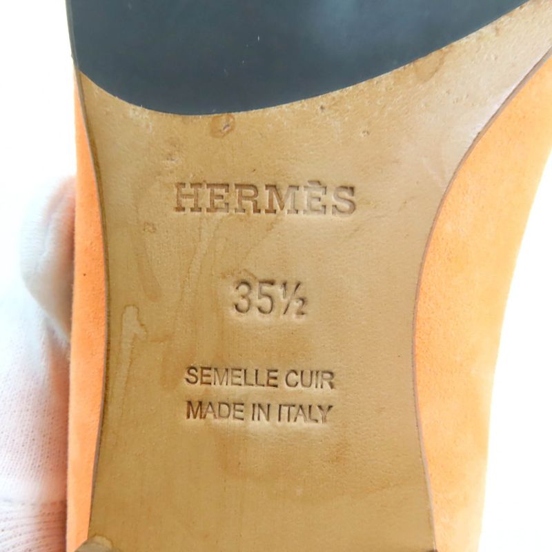 Hermes 181071z Royale Hhardware Attached Tassel Almond Toe Suede Leather Loafer