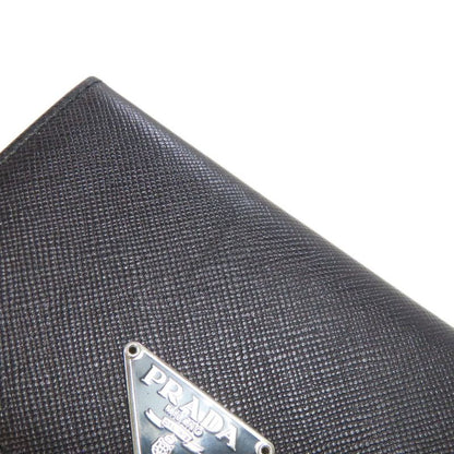 Prada M504a Business Card Holder Logo Hardware Card Case Saffiano Women