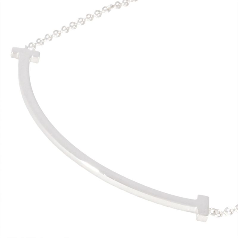 Tiffany & Co Tiffany & Co T-smile Small Necklace Diamond 18K White Gold 23g