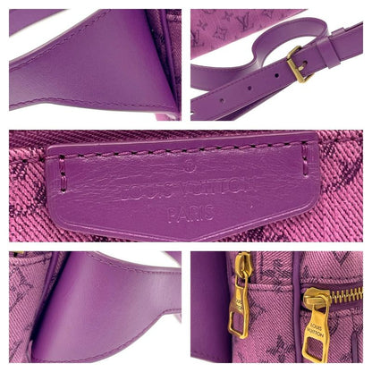 Louis Vuitton M44624 Monogram Denim Bum Bag Outdoor Purple 387337 Body Bag