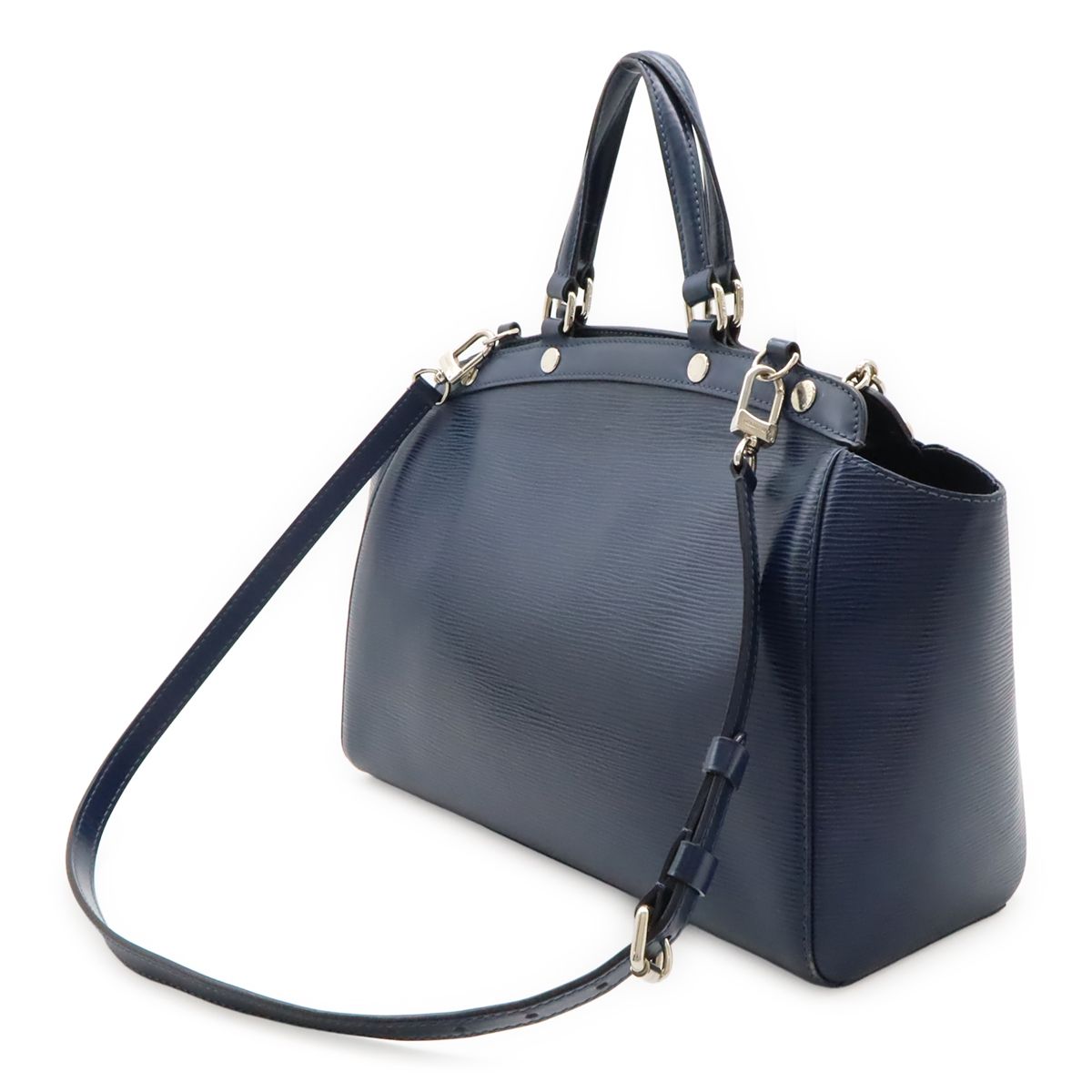 Louis Vuitton Epi Blair MM Handbag Tote Bag 2WAY Shoulder Bag Andigo Blue Navy