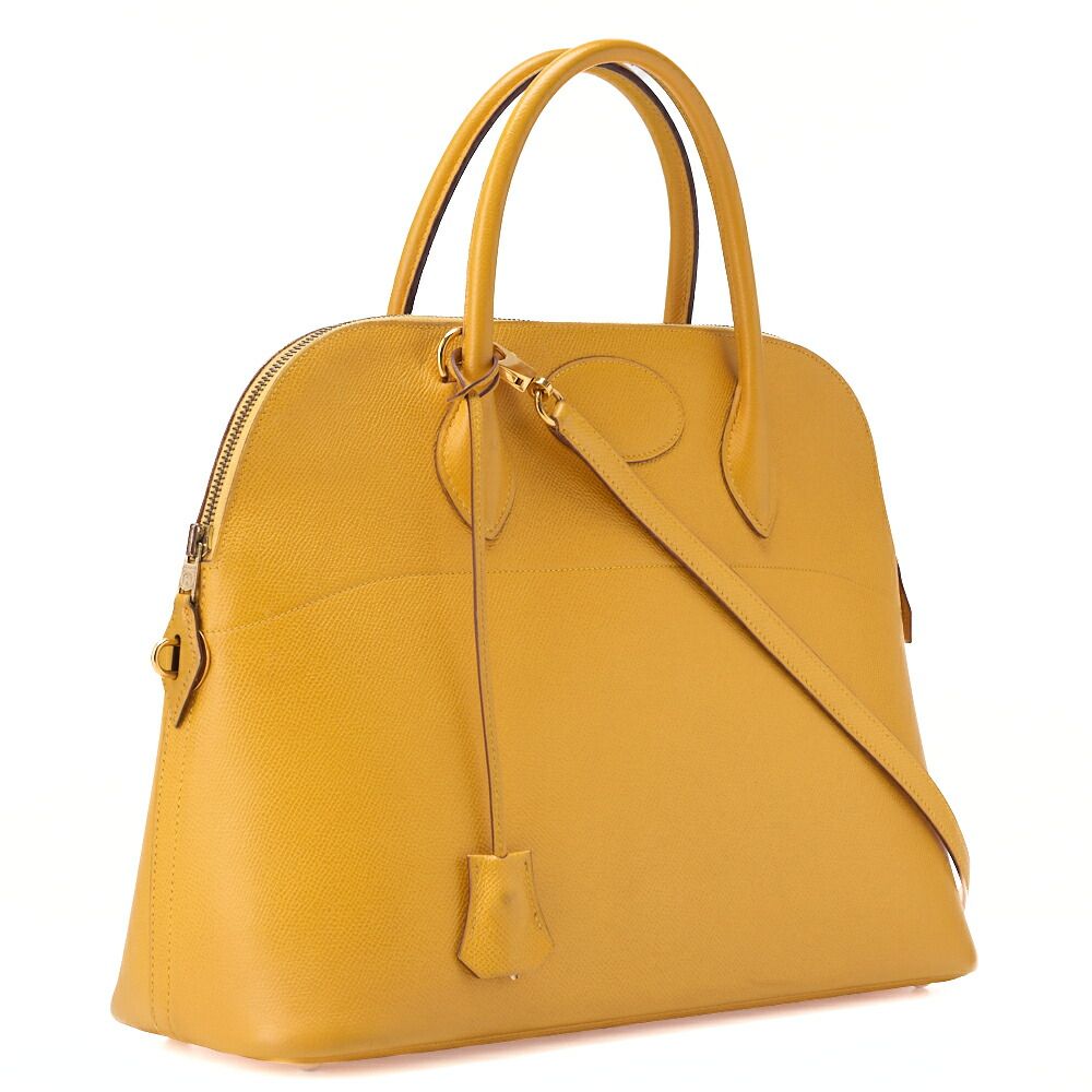 Hermes Bolide 35 Handbag Shoulder Bag Courchevel Jeanne Jaune (gold Hardware)