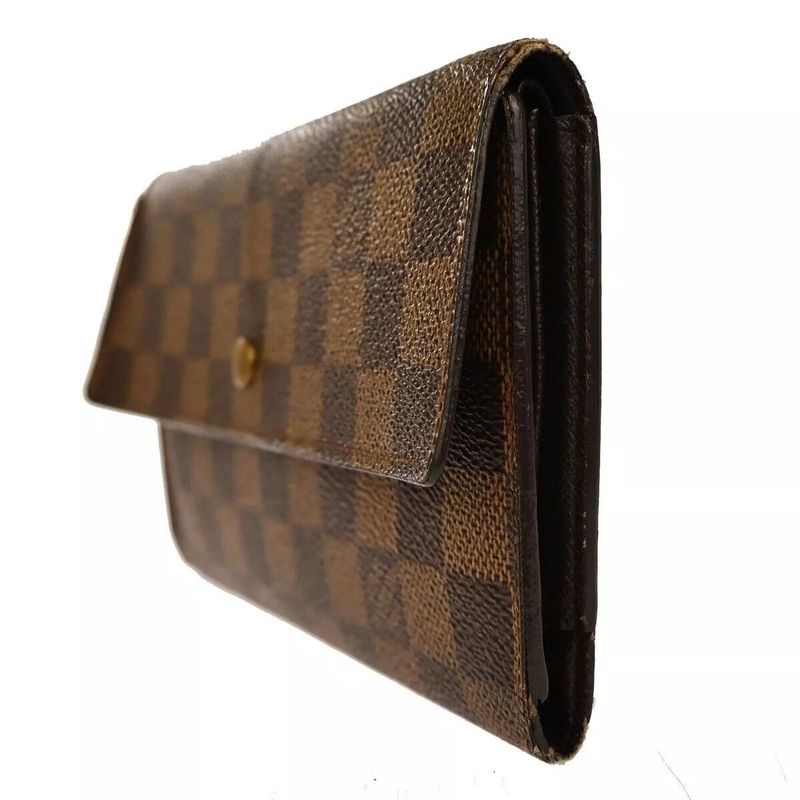 Louis Vuitton Long Wallet Damier Ebène Portefeuille International 09bs120