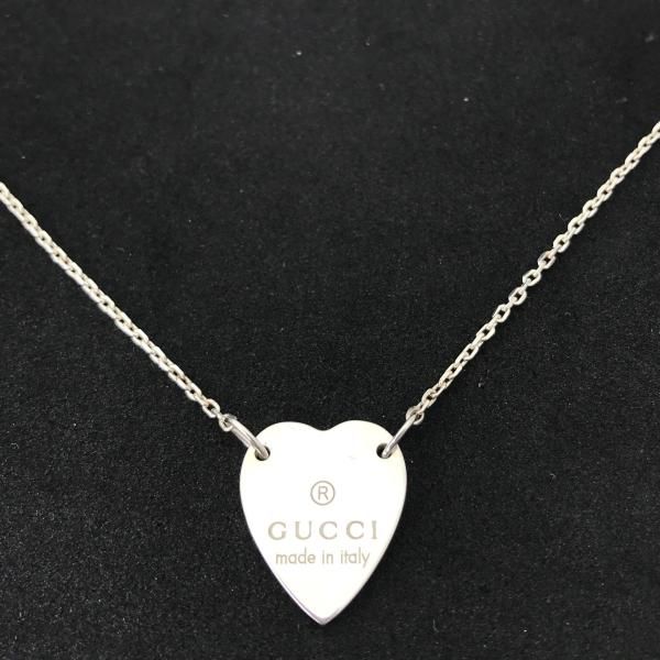 Gucci Logo Necklace Silver