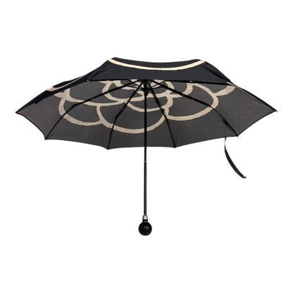 Chanel Folding Umbrella Camellia Women Black FREE