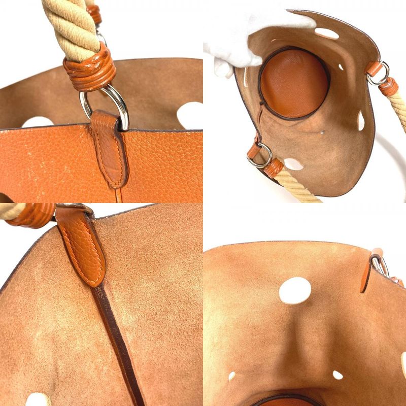 Hermes Shoulder Bag Mangeoir MM Mangeoir MM Taurillon Cles Mance Orange