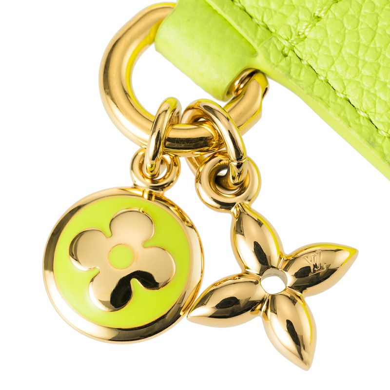 Louis Vuitton Card Case Porte Cult LV Charm Zesty Lime