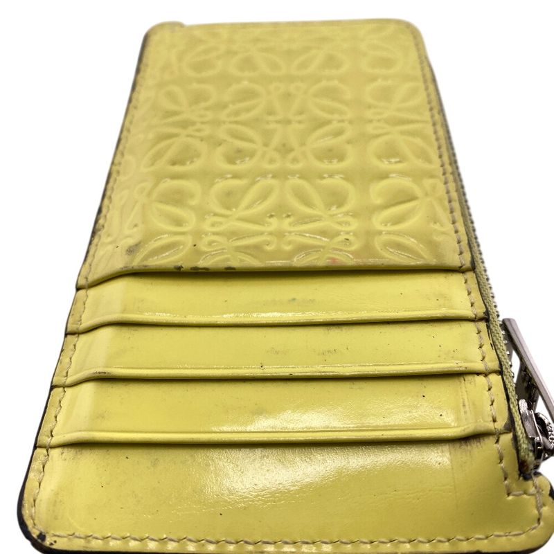 Loewe Fragment Case Card Case Anagram Coin Case Wallet Brand Coin Purse Yellow