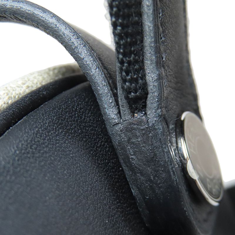 Hermes Allback Silver Hardware Backpack Daypack Canvas Calf Women