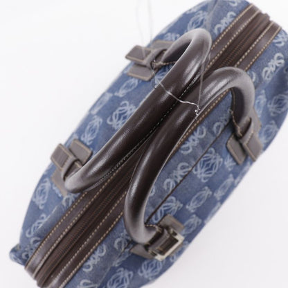 Loewe Anagram Mini Boston Denim Blue Women's Handbag