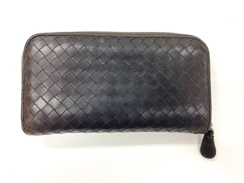 Bottega Veneta Intrecciato Leather Round Zipper Long Wallet Long Wallet