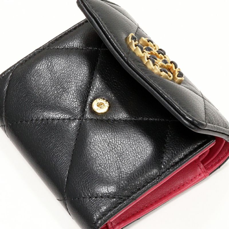 Chanel Trifold Wallet With Coin Purse Chanel 19 Small Flap Wallet Lambskin