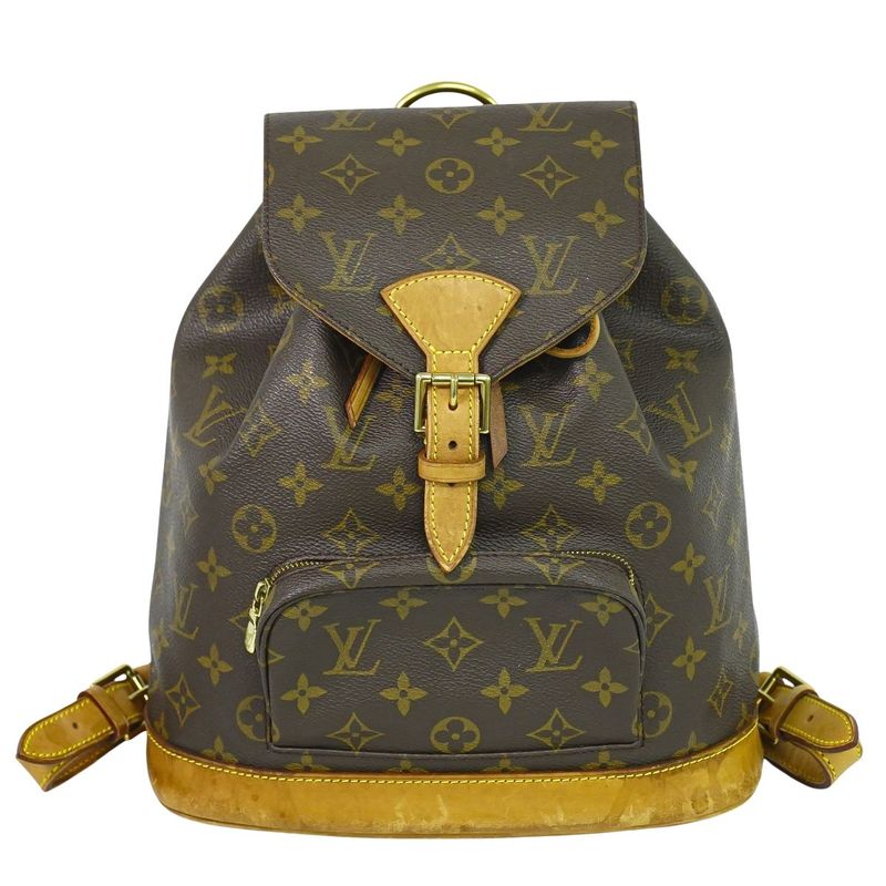 Authentic Louis Vuitton LV Montsouris MM Backpack Sac Backpack Monogram Brown