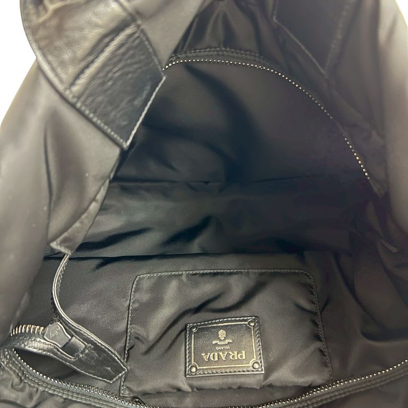 Prada Tessuto Nylon Leather 2-Way Handbag Tote Bag Shoulder Bag