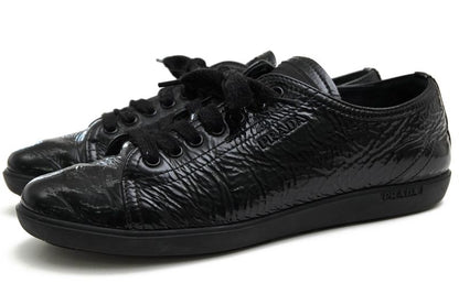 Prada Shoes Sneakers Shoes Low Cut Ladies Women Women's Enamel Patent Leather