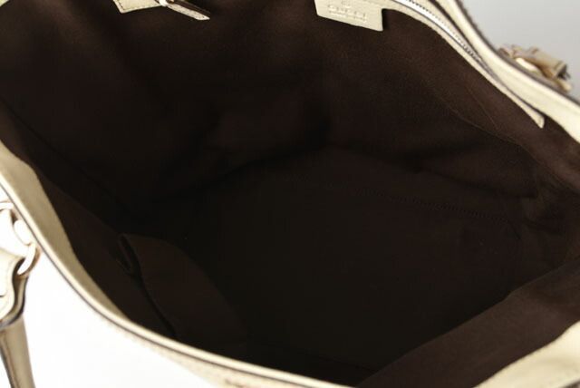 Gucci Shopping Bag Tote Bag Gucci Canvas GG Brown Beige Off White 161128