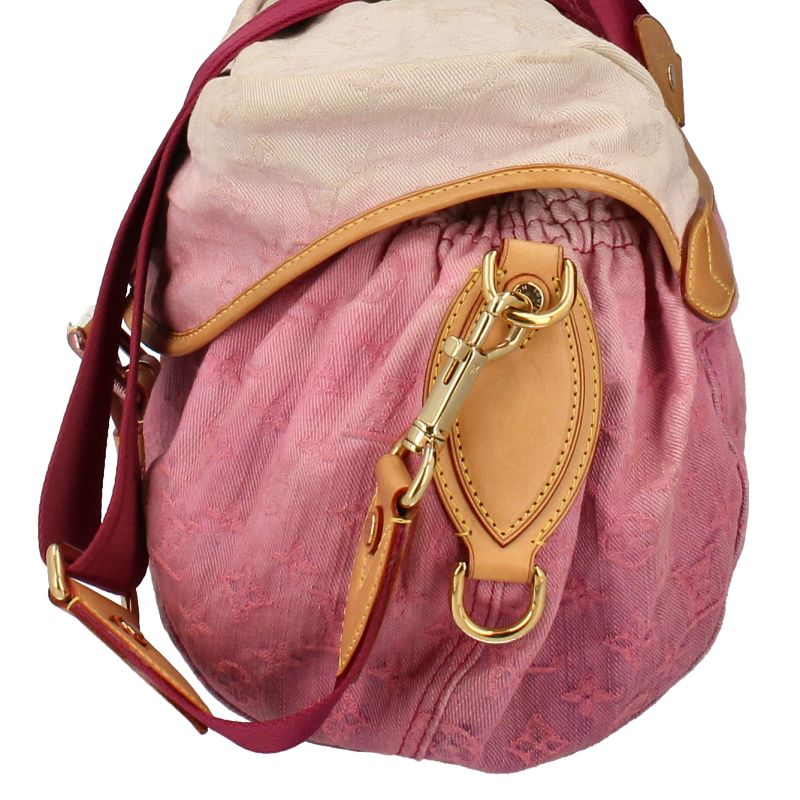 Louis Vuitton Sunshine M93183 Monogram Denim Ladies Handbag Rose Excellent