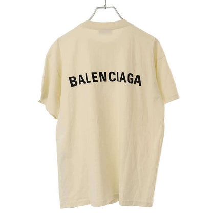 Balenciaga 22aw Embroidery Logo Crew Neck T-Shirt 612965 Tmvf4 Light Yellow XXS