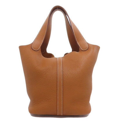 Hermes Picotin Lock MM Gold Silver Hardware Handbag Taurillon Women