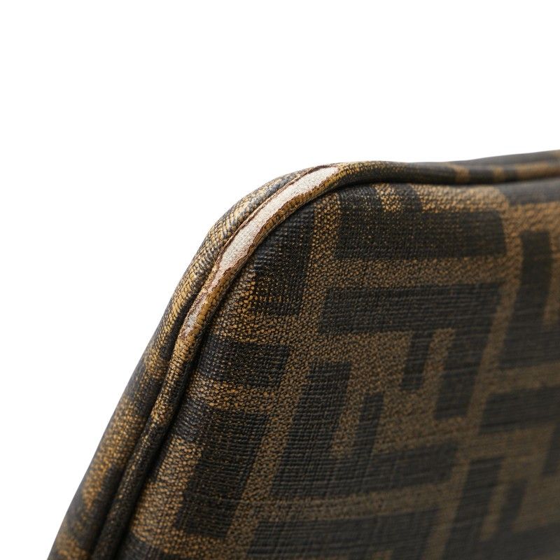 Fendi Zucca Crossbody Shoulder Bag 7va247 Khaki Brown PVC Leather Women Fendi