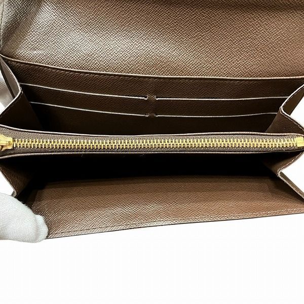 Louis Vuitton Damier Portefeuille Sarah N61724 Long Wallet Unisex