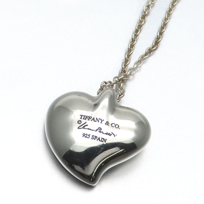 Tiffany & Co Necklace Curved Heart 925 Silver Approx 4.3g Silver Elsa Peretti