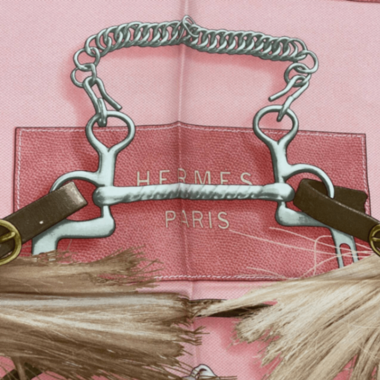 Grade Hermes Carre 90 Projets Carres Planning Power Pink 100% Silk Scarf