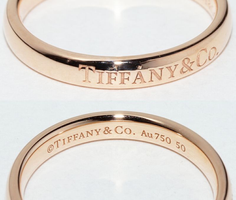 Tiffany & Co Ring 18K Pink Gold T&CO Band Ring Width 3mm (012in)