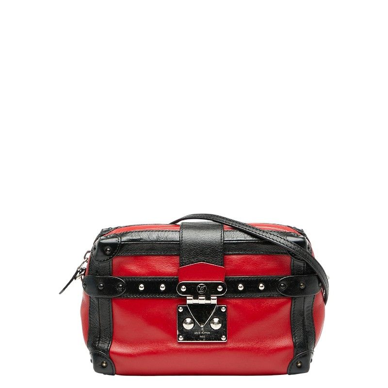 Louis Vuitton Petite Mal Soft MM Red Black Leather Women Louis Vuitton