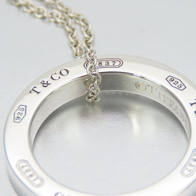 Tiffany & Co Necklace 1837 Circle 925 Silver Approx 3.8g Silver Accessory