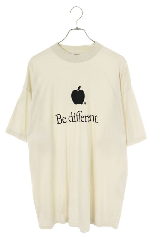 Balenciaga 22AW 712398 Tnvb3 Be Different Embroidery T-shirt Men 2