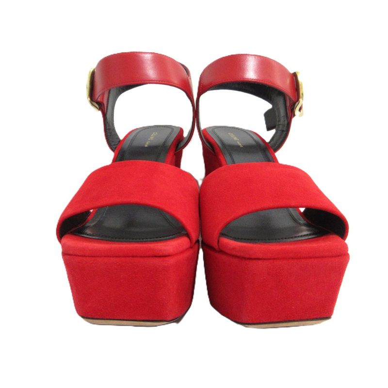 Celine Phoebe Period Ankle Strap Suede Chunky Heel Sandals Size 36 Approx 23cm