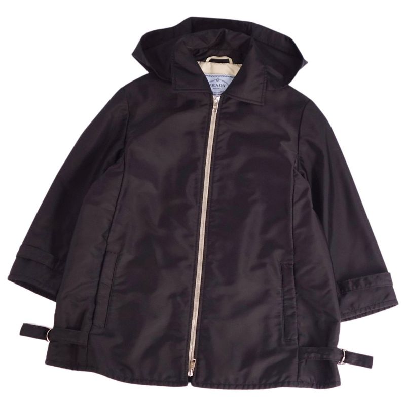 Prada Jacket Hoodie Hooded Zip Up Nylon