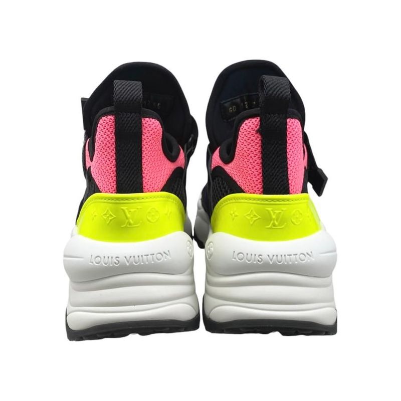 Louis Vuitton Sneakers Run 55 1a9pdc Size 35 Logo Mesh Blue Pink Black Louis