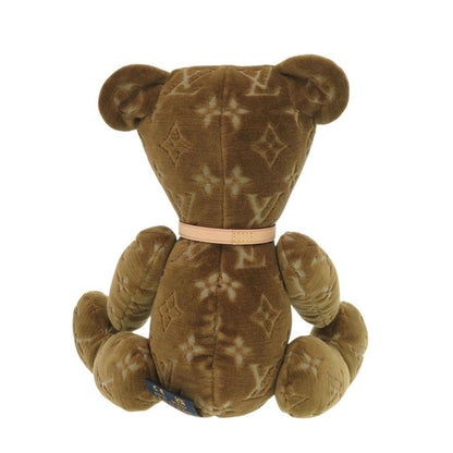Louis Vuitton Doudou Teddy Bear Monogram Gi0791 Brown Leather Textile Plush Toy
