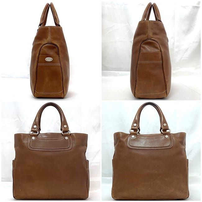 Celine Tote Boogie Bag Brown Large Leather Preowned