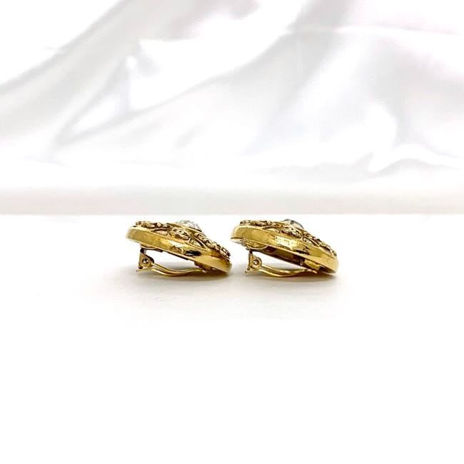Chanel Earrings Gold Coco Mark GP