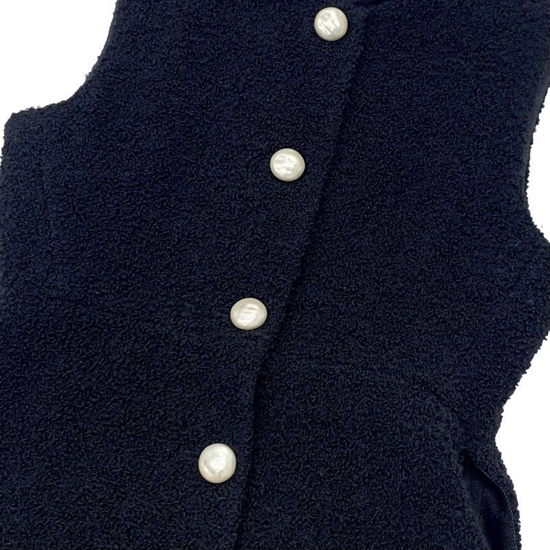 Louis Vuitton Outerwear Black Vest Gilet Wool Peplum 22 AW