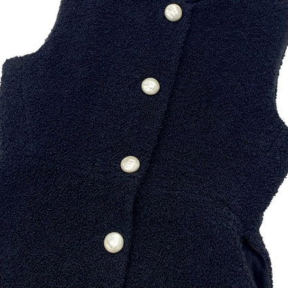 Louis Vuitton Outerwear Black Vest Gilet Wool Peplum 22 AW