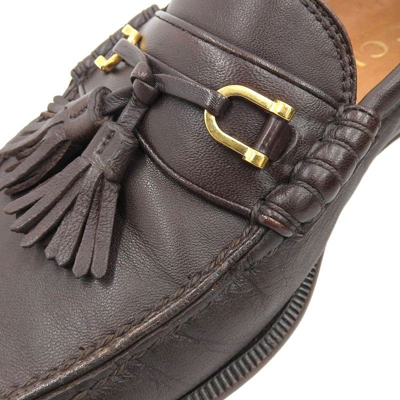 Gucci 90's Tom Ford Period Vintage Hand Sewn Tasseled Horsebit Loafer 41 1 2