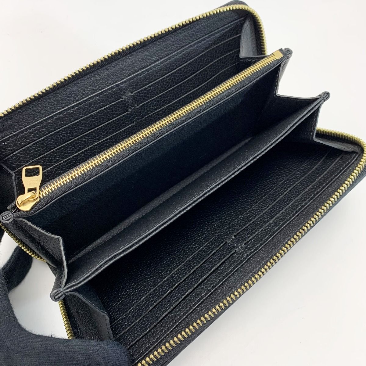 Louis Vuitton Monogram Empreinte Zippy Wallet M61864 Noir Round Zipper Long