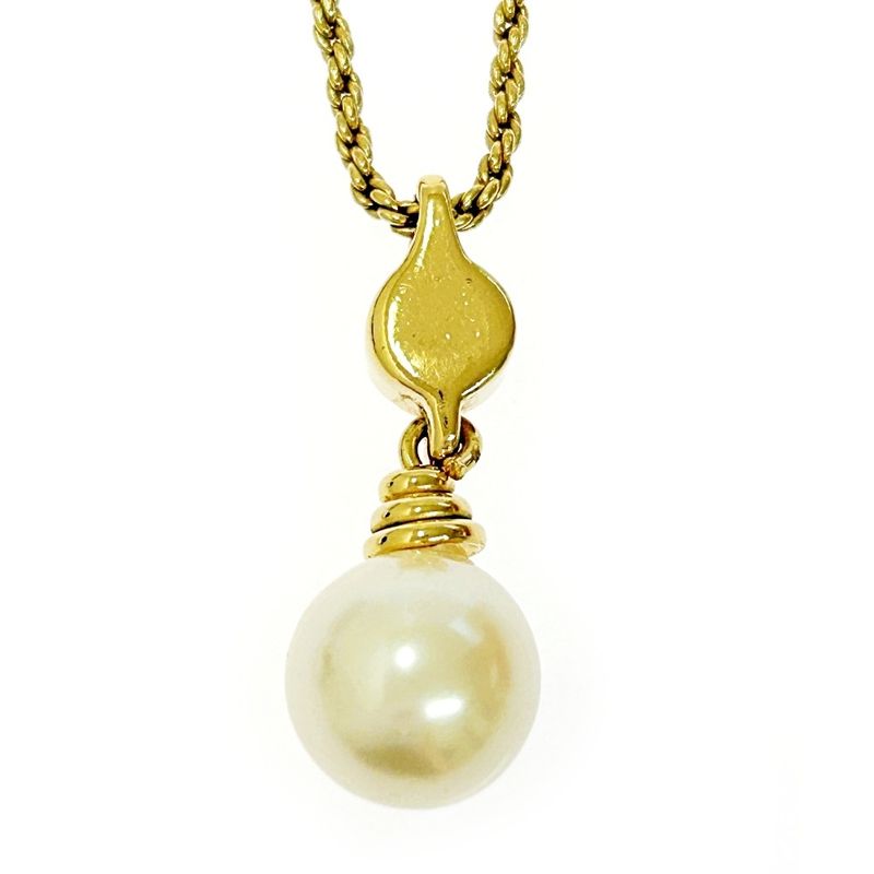 Christian Dior GP Rhinestone Faux Pearl Necklace Women's 305345 Necklace