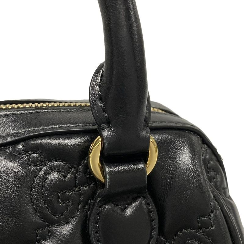 Gucci Ggmatelasse 702251 Black Chain Shoulder/mini Bag Leather
