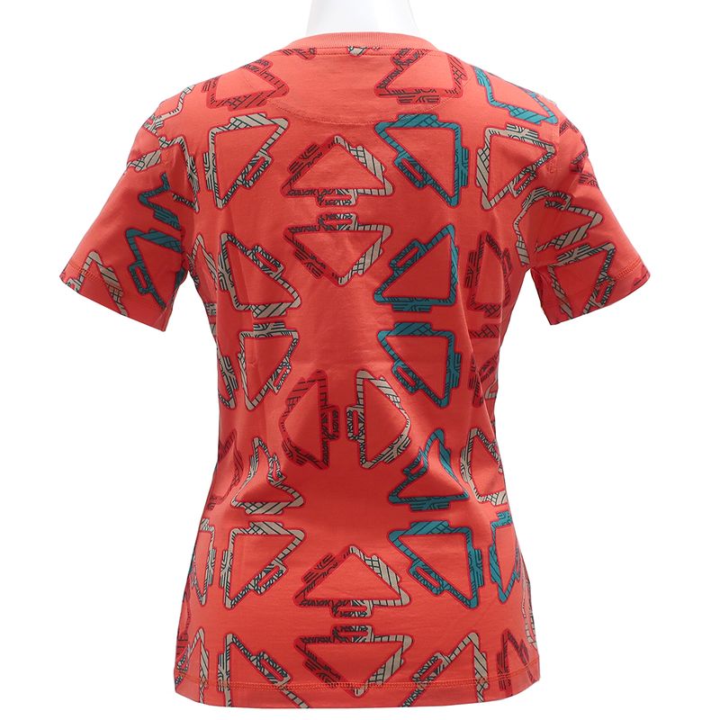 Hermes Short Sleeve T-Shirt Micro T-Shirt Cotton Salmon X Multicolor 34 Green