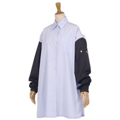 Prada Shirt Blouse Long Sleeve Long Sleeve Linylon
