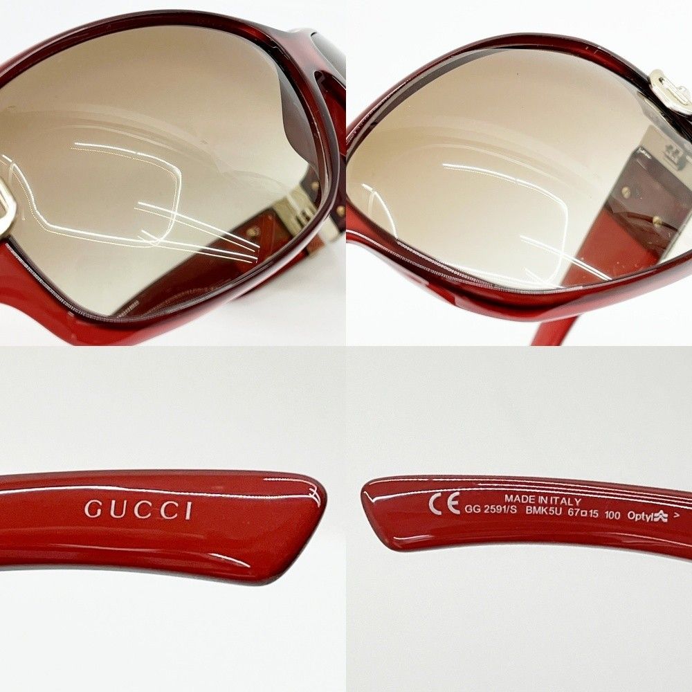 Gucci Sunglass Es Belt Hardware with Case Gg2591/s Bordeaux