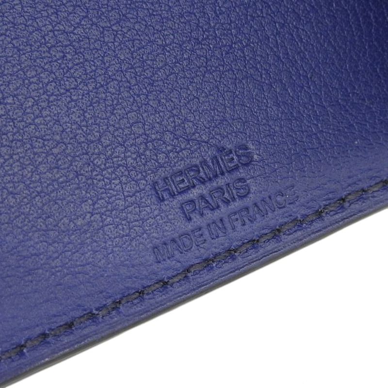 Hermes 2016 Item AM 012 UH Leather Card Case Pass Business Card Bifold Holder